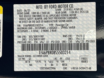 2025 Ford Mustang Dark Horse