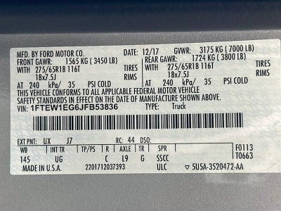 2018 Ford F-150 XL