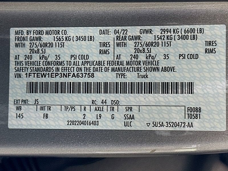 2022 Ford F-150 XL