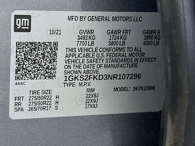 2022 GMC Yukon XL SLE