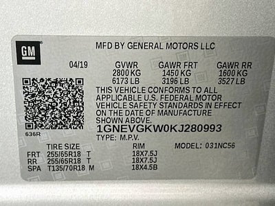 2019 Chevrolet Traverse LT Cloth