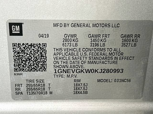 2019 Chevrolet Traverse LT Cloth