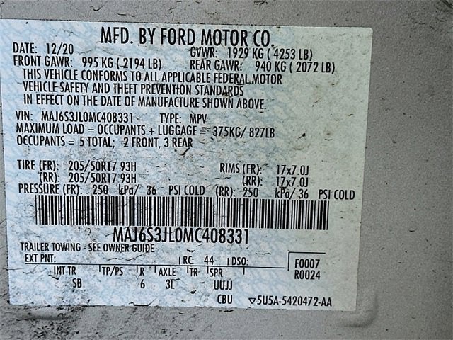 2021 Ford EcoSport SES